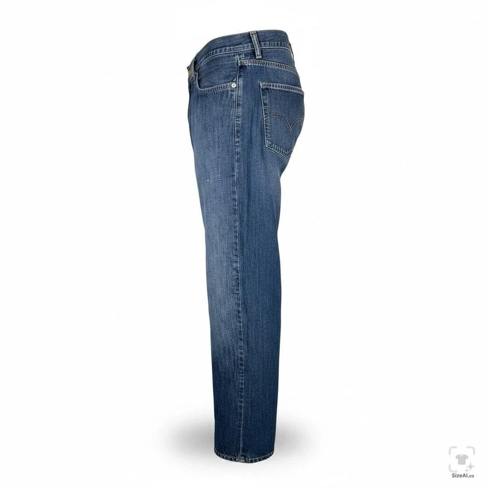 Levis 514 Jeans Mens 38x31 (38x32) Blue Medium Wash Straight Denim Zip Fly
